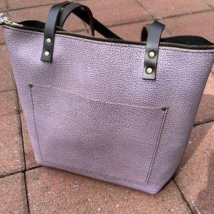 Portland Leather Goods Lilac medium Unicorn Zippered tote